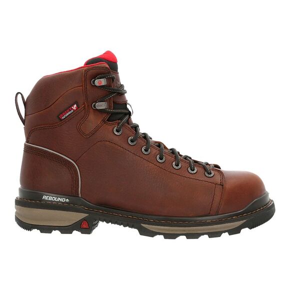 Rocky Mens Rams Horn Lace To Toe Composite Waterproof Brown Boots (NWT) - Picture 1 of 5